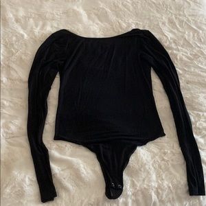 Long sleeve thong bodysuit